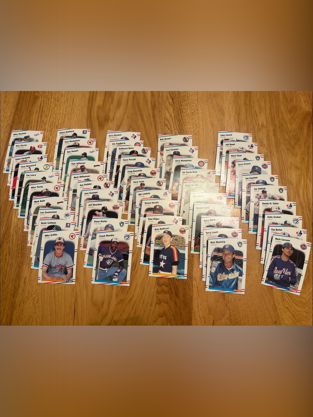 1988 Fleer Baseball Player Trading Card Lot